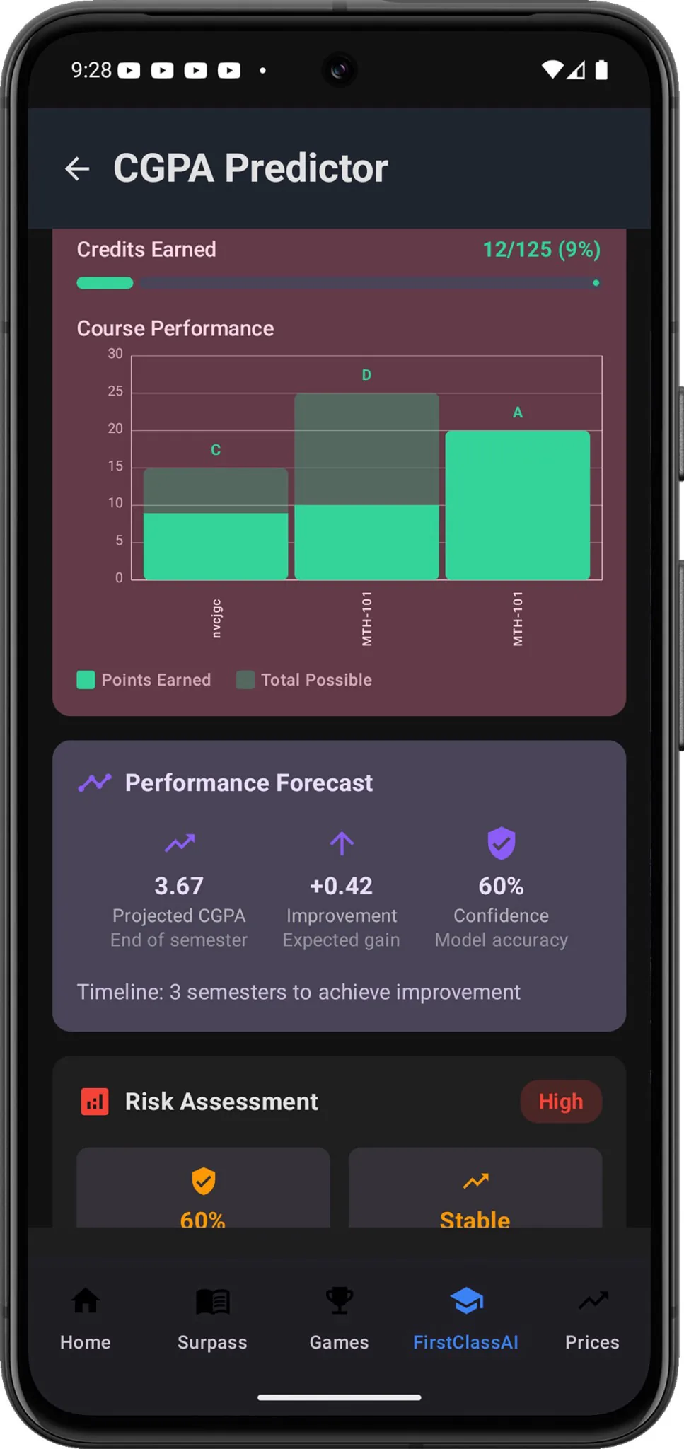 FirstClassAI CGPA Predictor