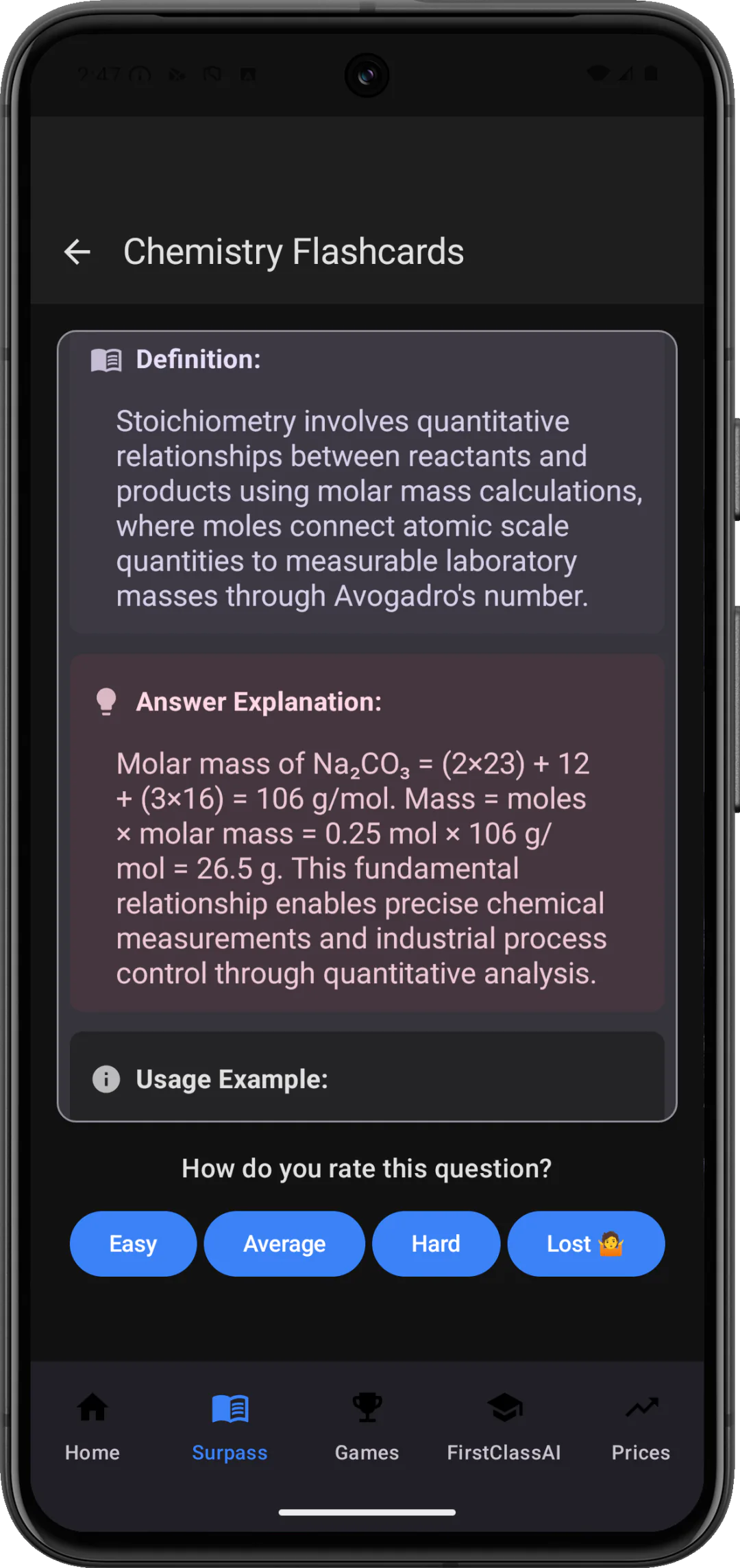 Learn Flashcards showing industrial context