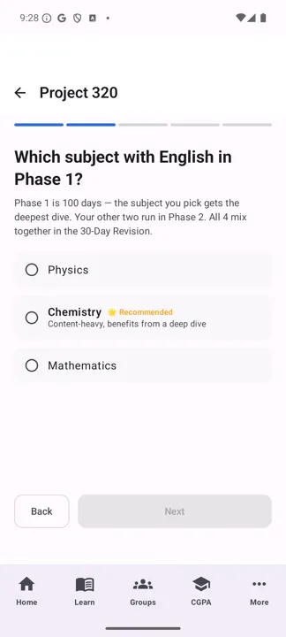 Step 2 — your Phase 1 subject.