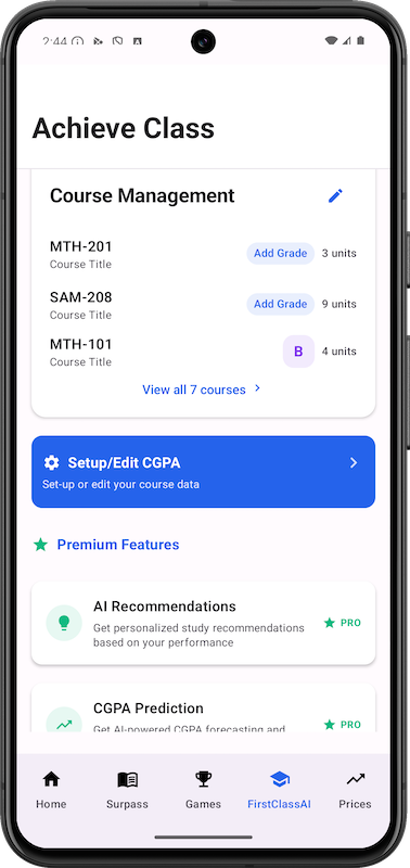 AI Study Recommender - Click to view full size