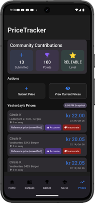 PriceTracker Price Monitoring - Fuel Prices and Smart Alerts (Click to view full size)