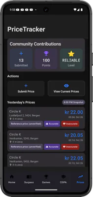 PriceTracker Price Monitoring - Fuel Prices (Click to view full size)